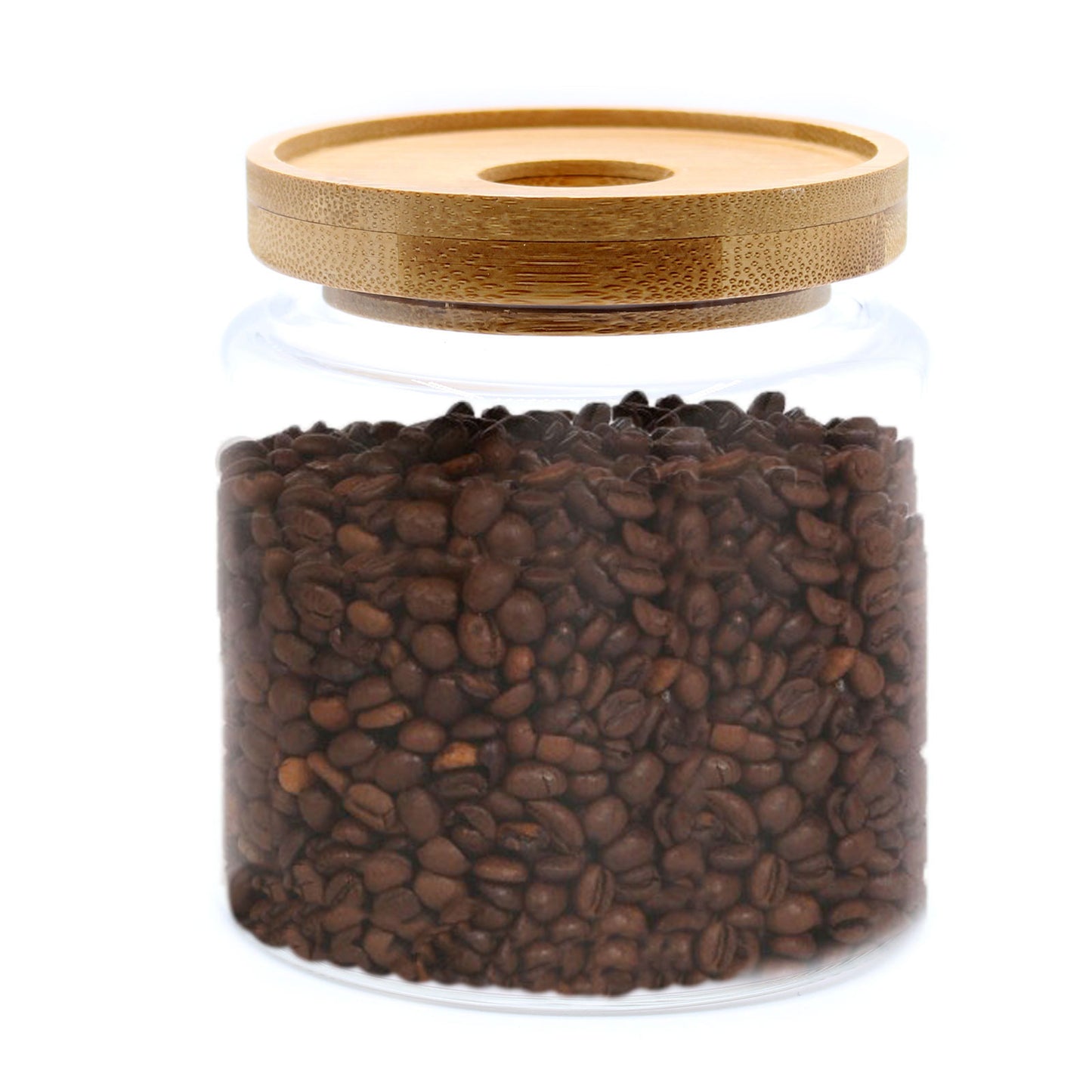 Cottage Bamboo Glass Jar – 10cm