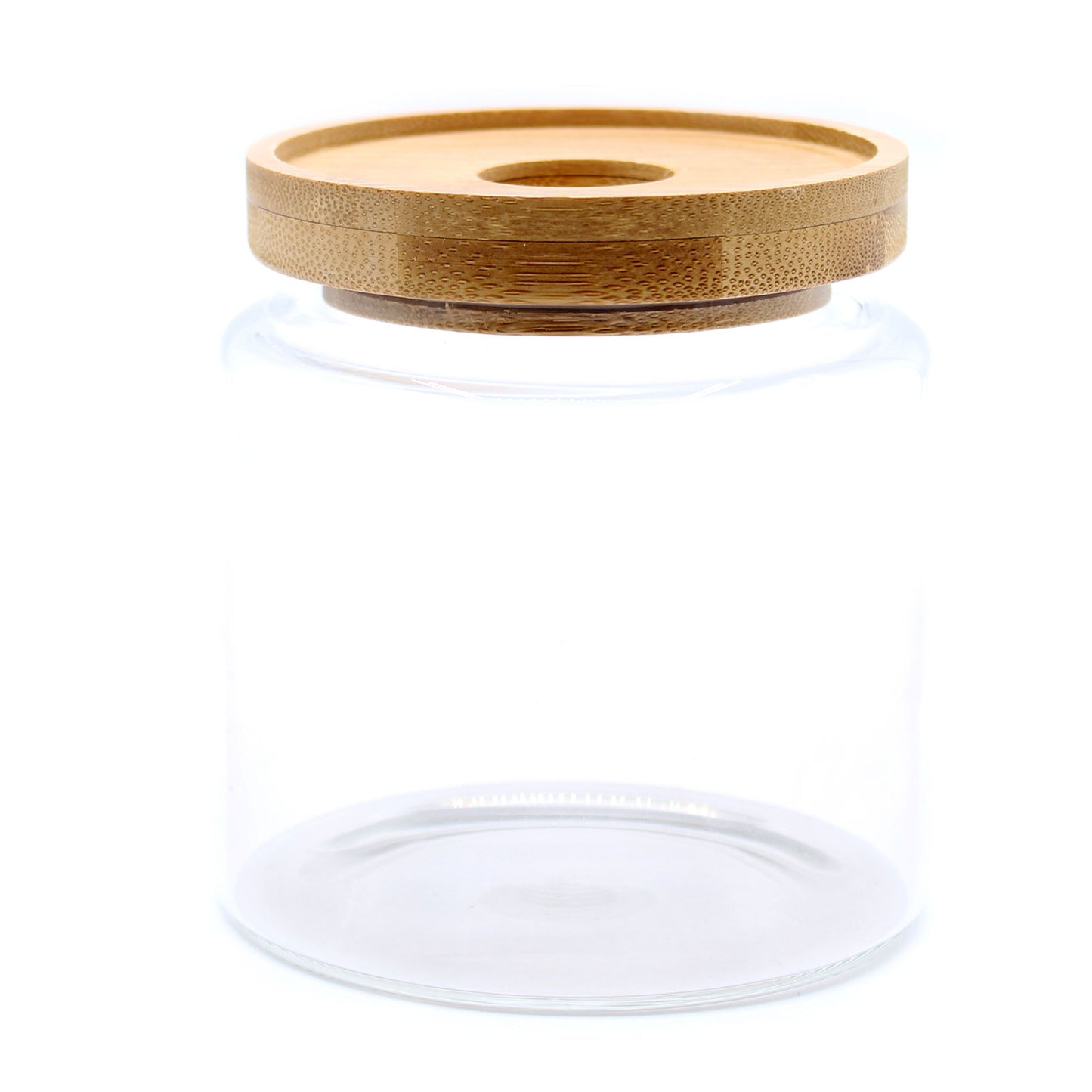 Cottage Bamboo Glass Jar – 10cm