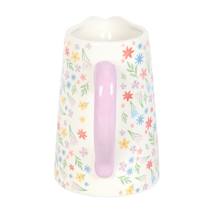 Floral Print Ceramic Flower Jug
