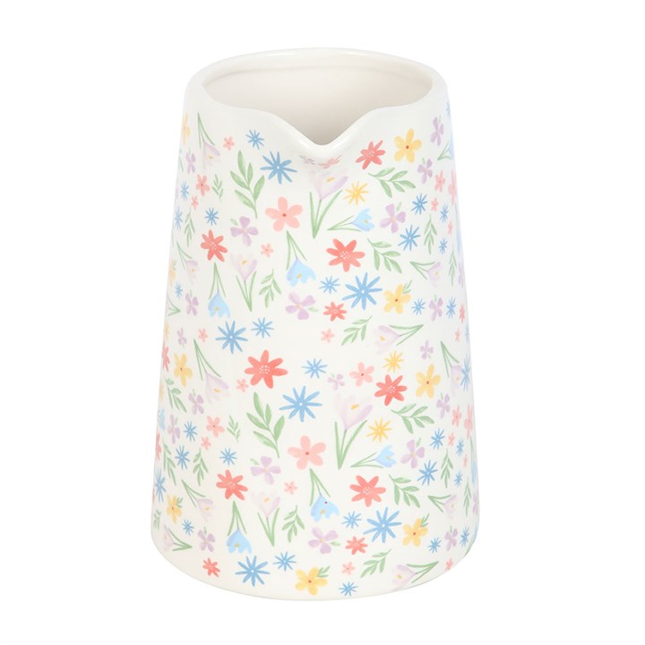 Floral Print Ceramic Flower Jug