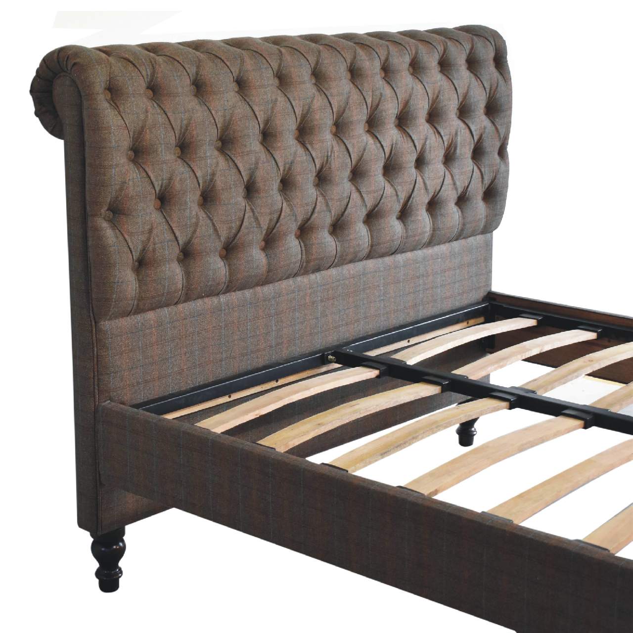 Multi Tweed Roll-top Bed