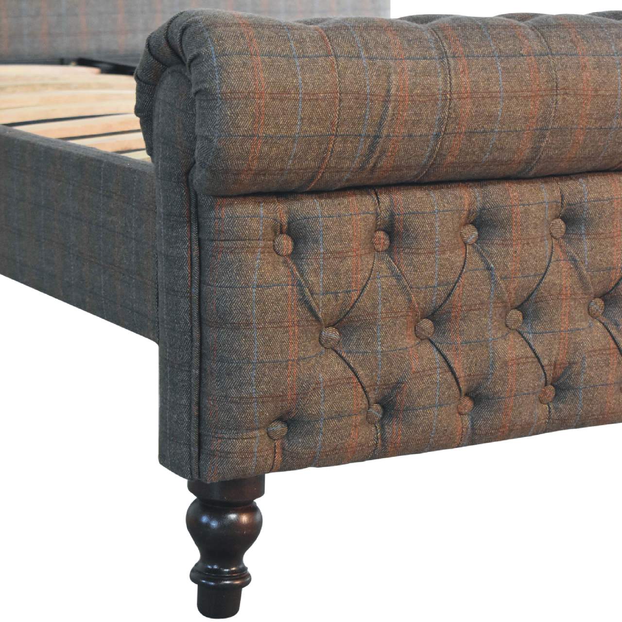 Multi Tweed Roll-top Bed