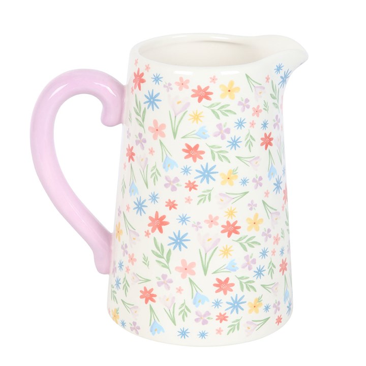 Floral Print Ceramic Flower Jug