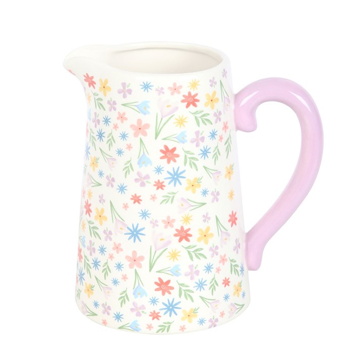 Floral Print Ceramic Flower Jug