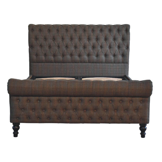 Multi Tweed Roll-top Bed