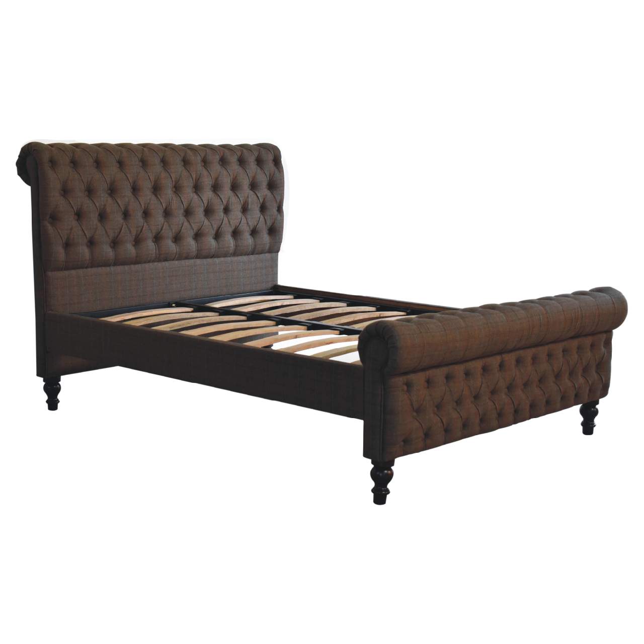 Multi Tweed Roll-top Bed