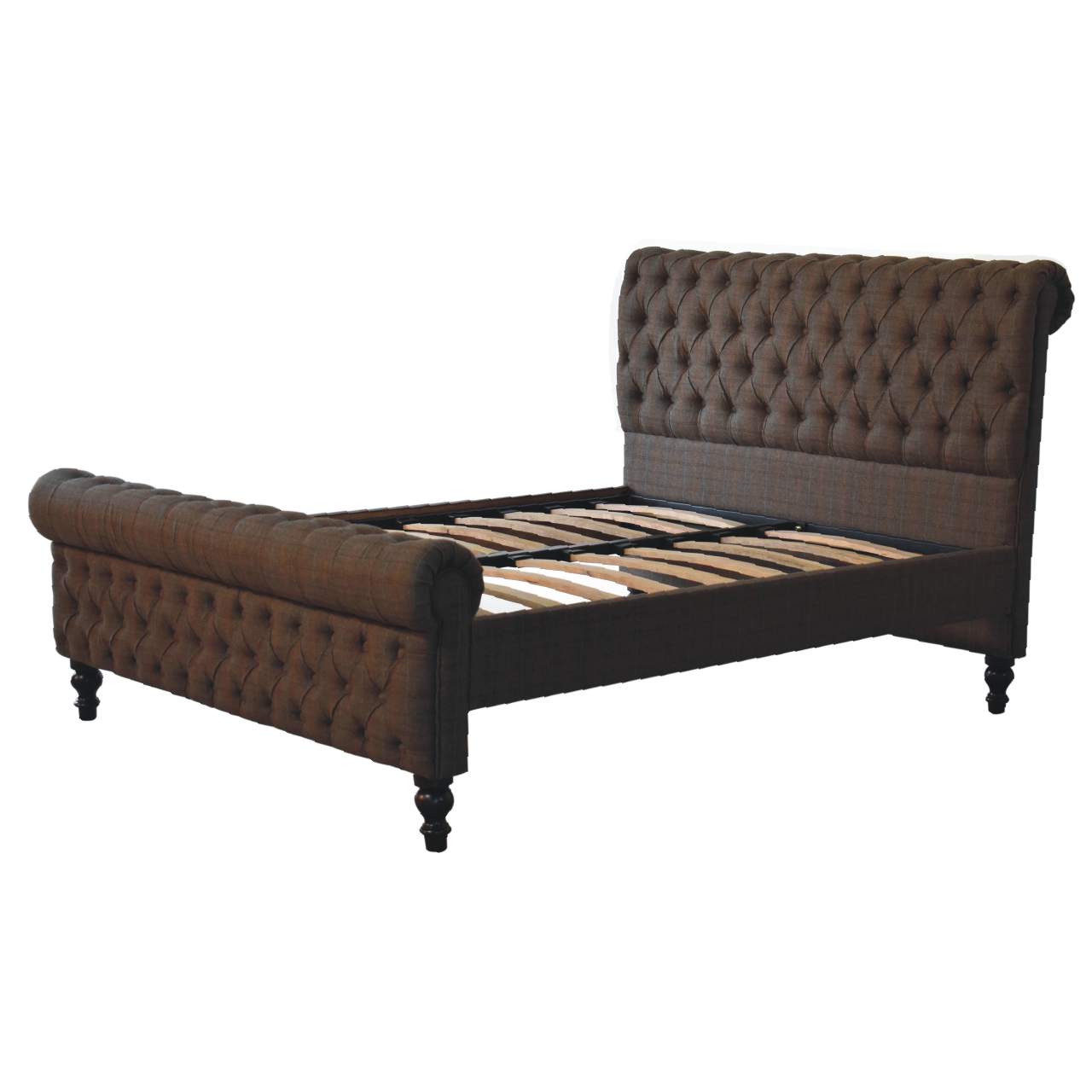 Multi Tweed Roll-top Bed
