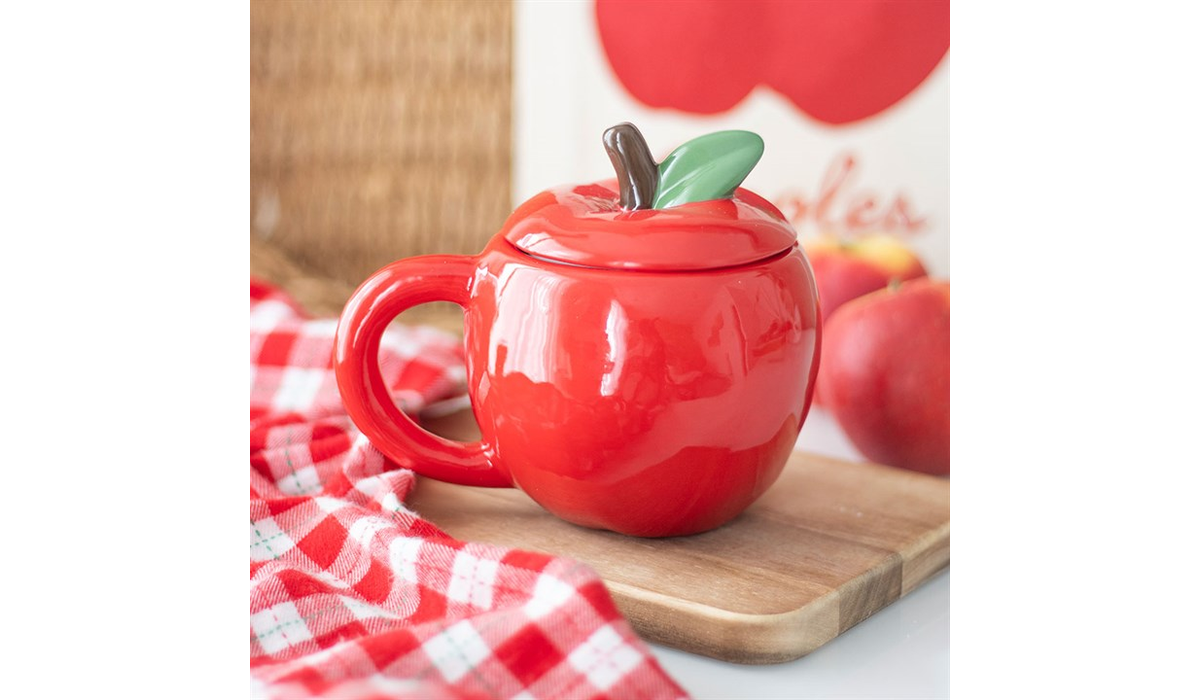 Apple Shaped Lidded Mug