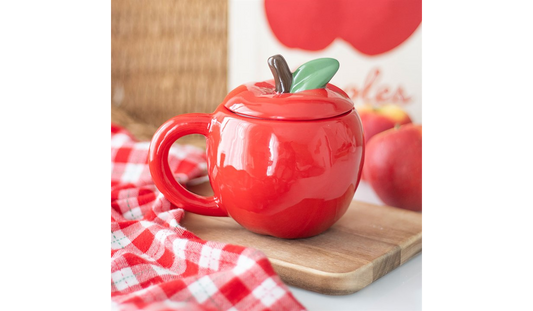 Apple Shaped Lidded Mug